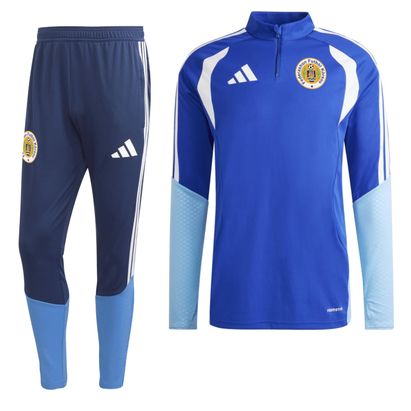 adidas FFK Curacao Trainingspak 1/4-Zip 2026-2028 Blauw