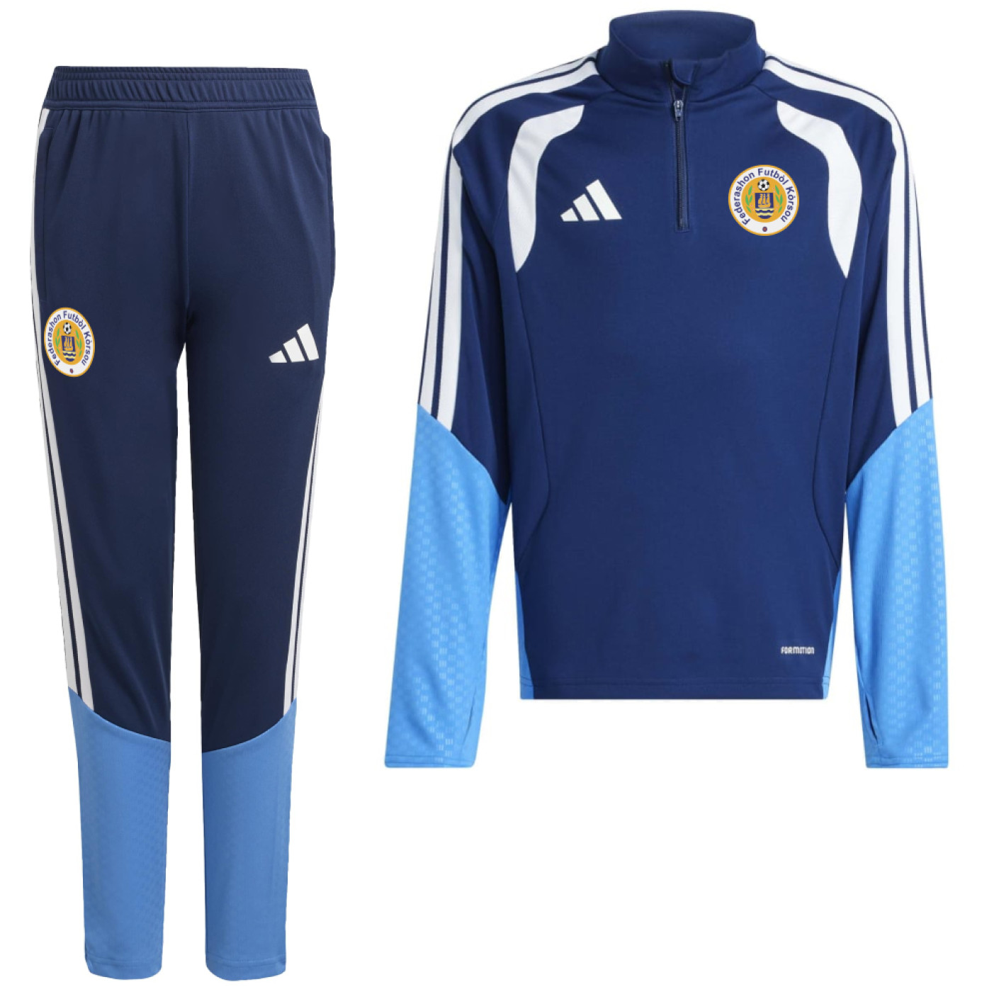 adidas FFK Curacao Tracksuit 1/4-Zip 2026-2028 Dark Blue Kids