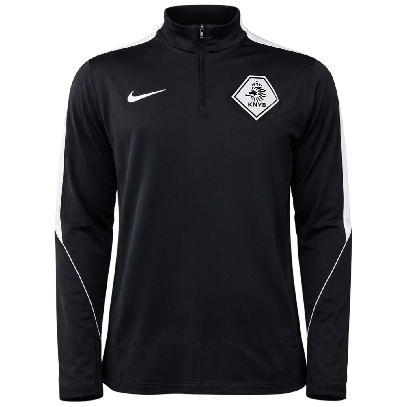 Nike KNVB Scheidsrechters Trainingstrui 1/4-Zip 2026-2028 Zwart Wit
