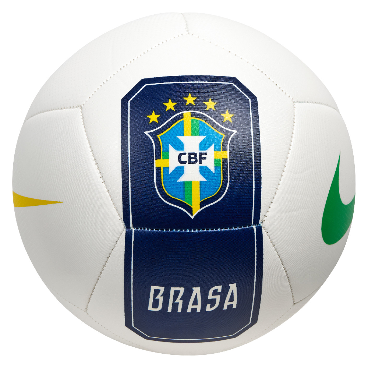 Nike Brazil Pitch Football Size 5 2026-2028 White Dark Blue Yellow Green