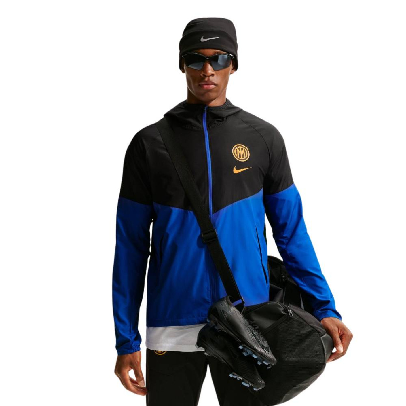 Nike Inter Milan City Side Trainingsjack 2026-2027 Zwart Donkerblauw Goudgeel