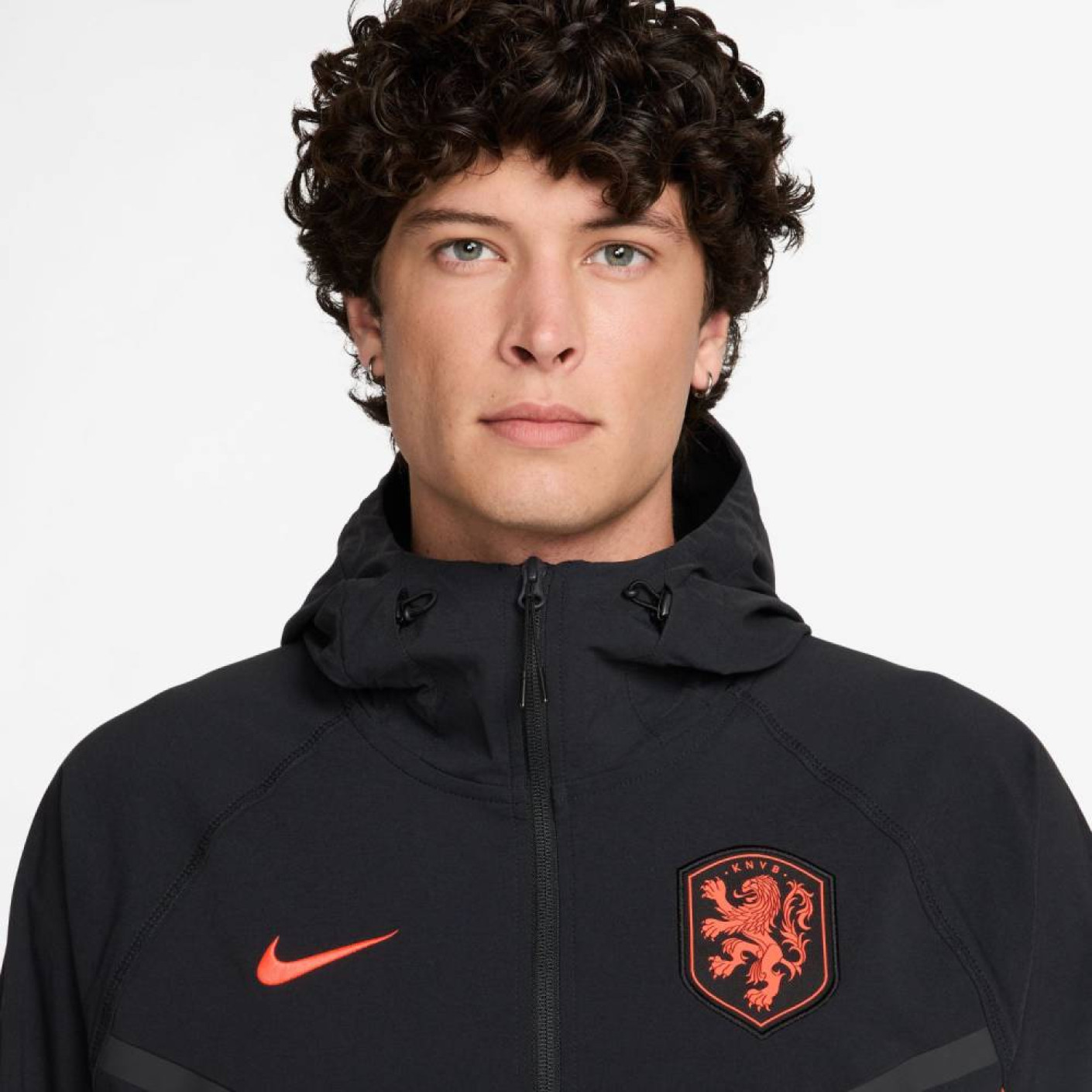 Nike Netherlands Tech Woven Training Jacket 2026-2028 Black Orange