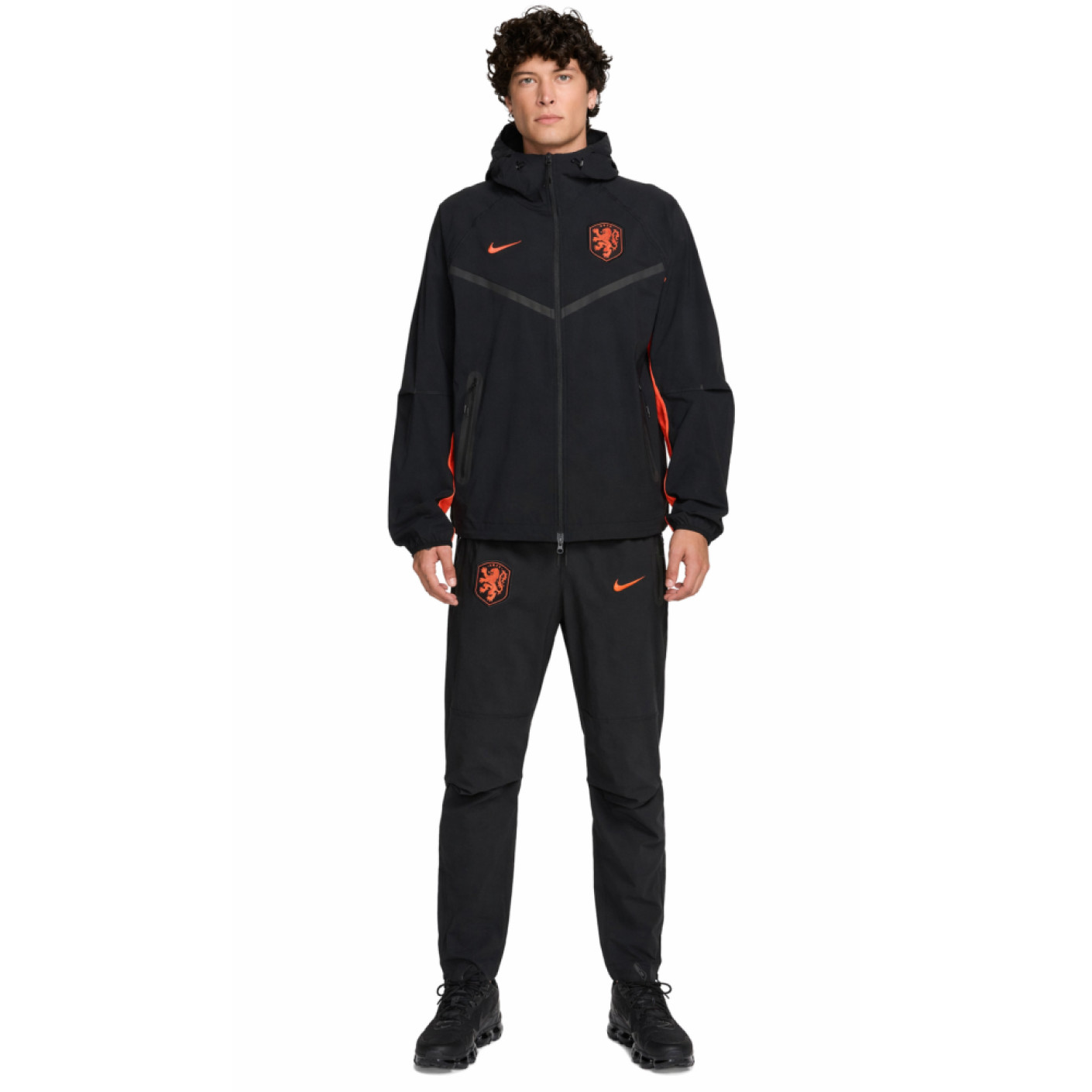 Nike Nederland Tech Woven Trainingspak 2026-2028 Zwart Oranje