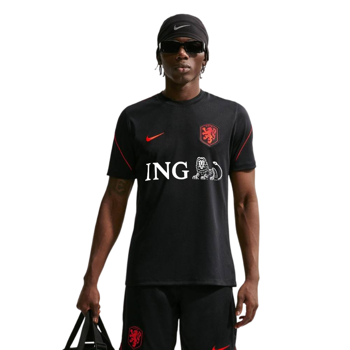 Nike Netherlands Strike Training Shirt 2026-2028 Black Orange
