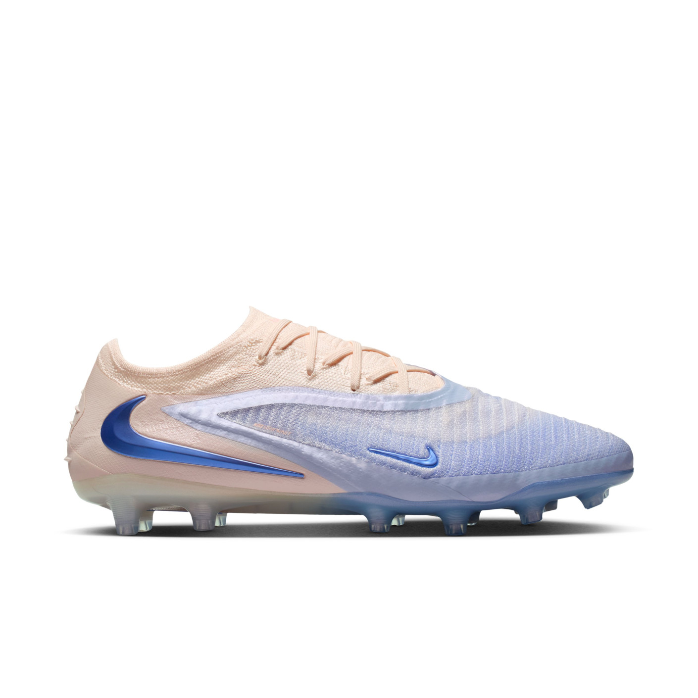 Nike Phantom 6 Low LV8 Elite Kunstgras Voetbalschoenen (AG) Gebroken Wit Lichtblauw Blauw