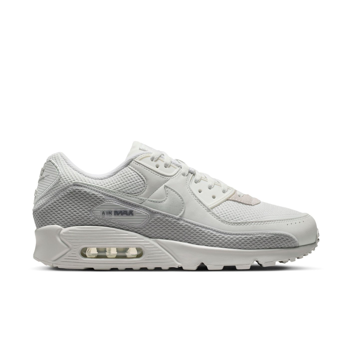 Nike Air Max 90 Premium Sneakers Silver Grey White Beige Grey