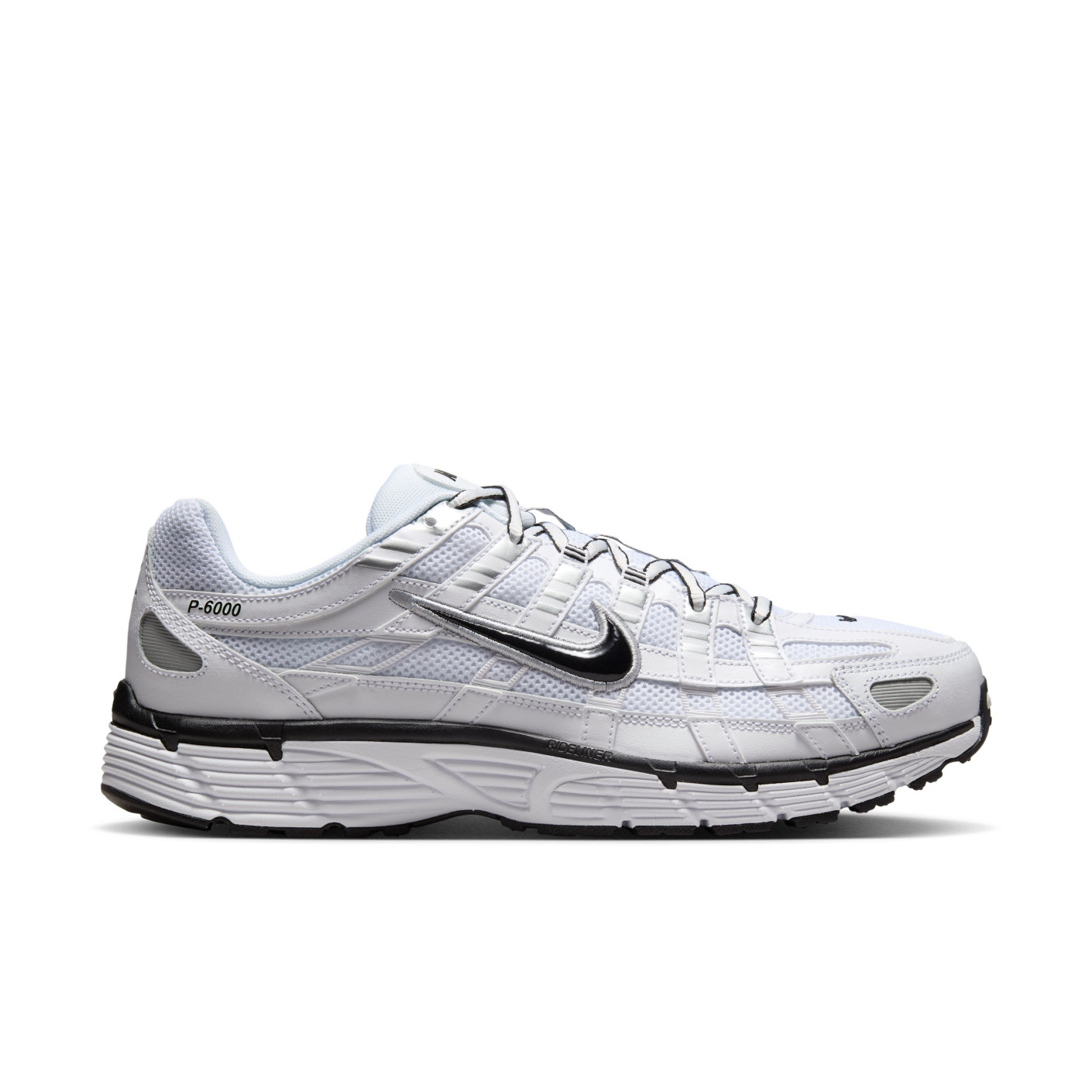 Nike P-6000 Sneakers Wit Metallic Silver Zwart