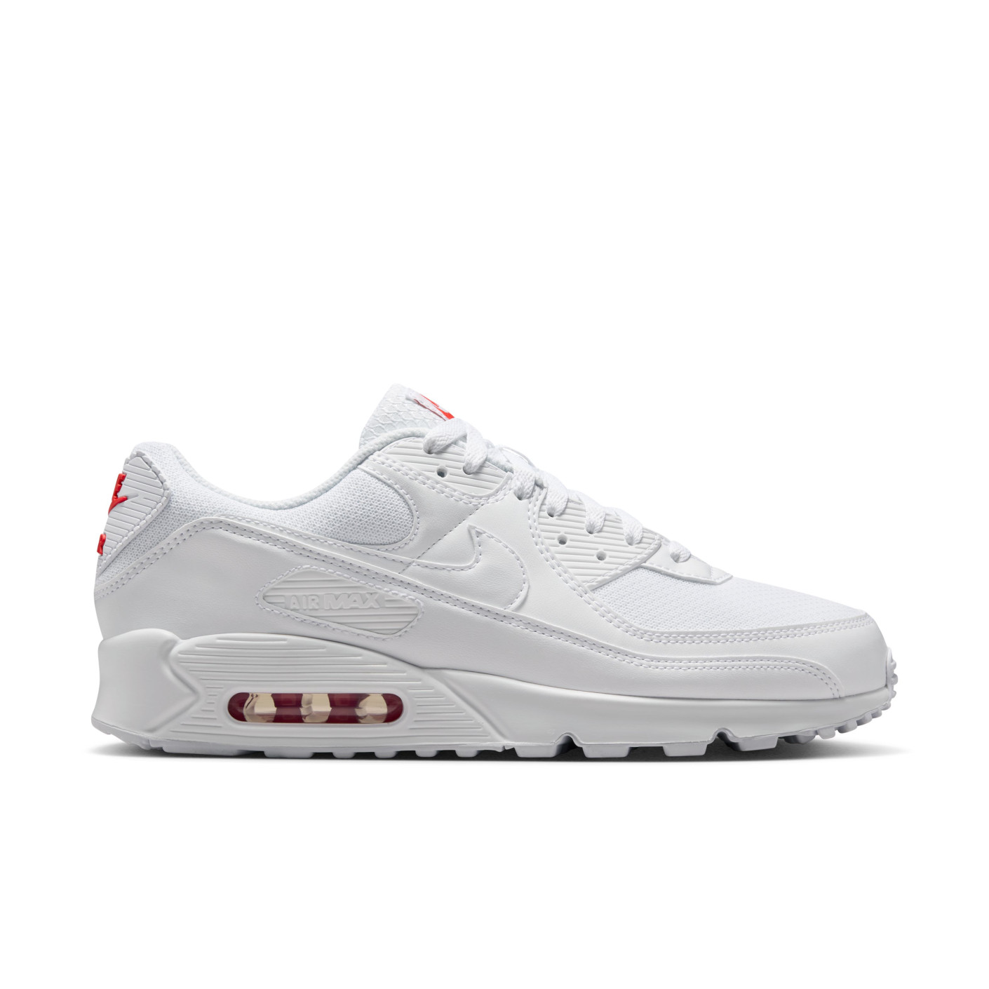 Nike Air Max 90 Sneakers White White Bright Red