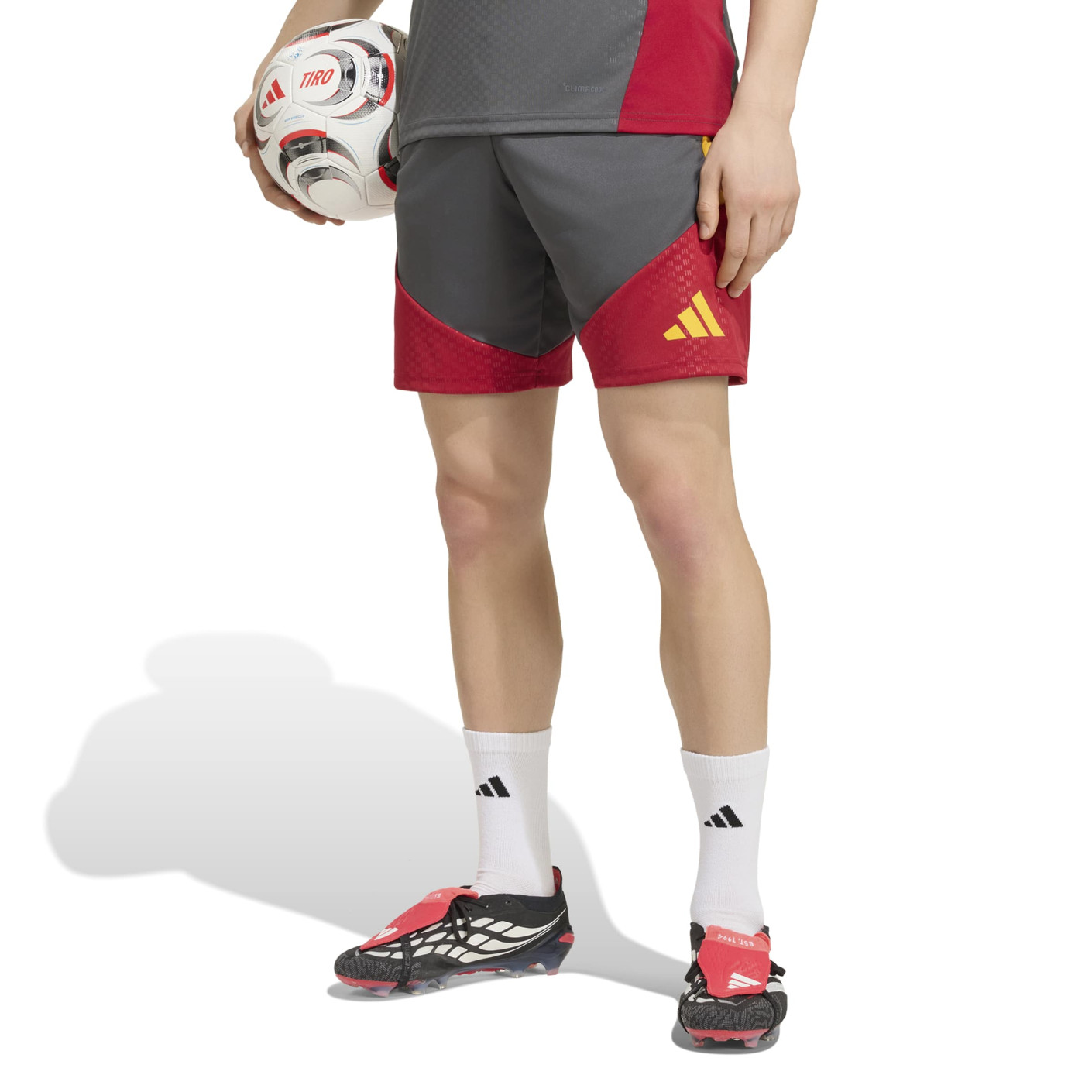 adidas AS Roma Training Short 2026-2027 Dark Grey Red Orange