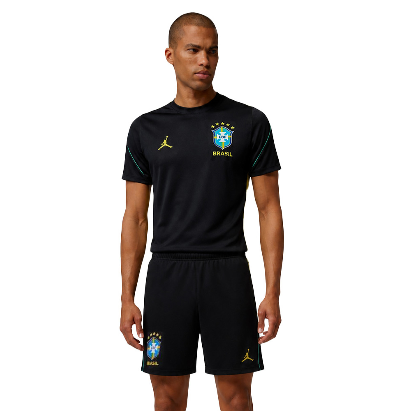 Nike Brazil x Jordan Training Set 2026-2028 Black Yellow Mint Green