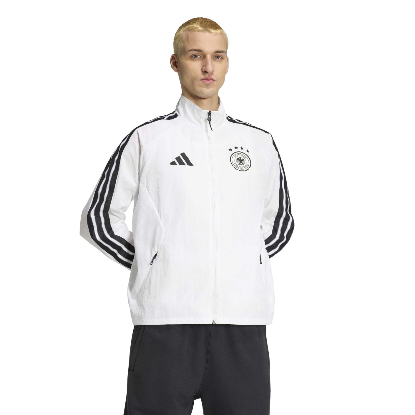 adidas Germany Anthem Training Jacket 2026-2028 White Black