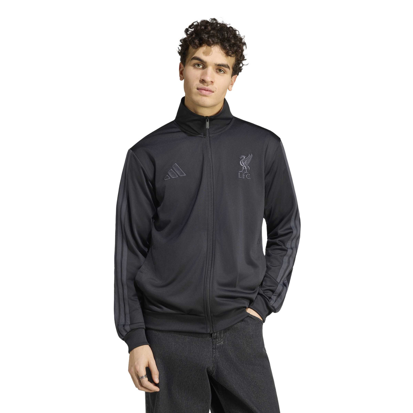 adidas Liverpool DNA Training Jacket 2026-2027 Black Dark Grey