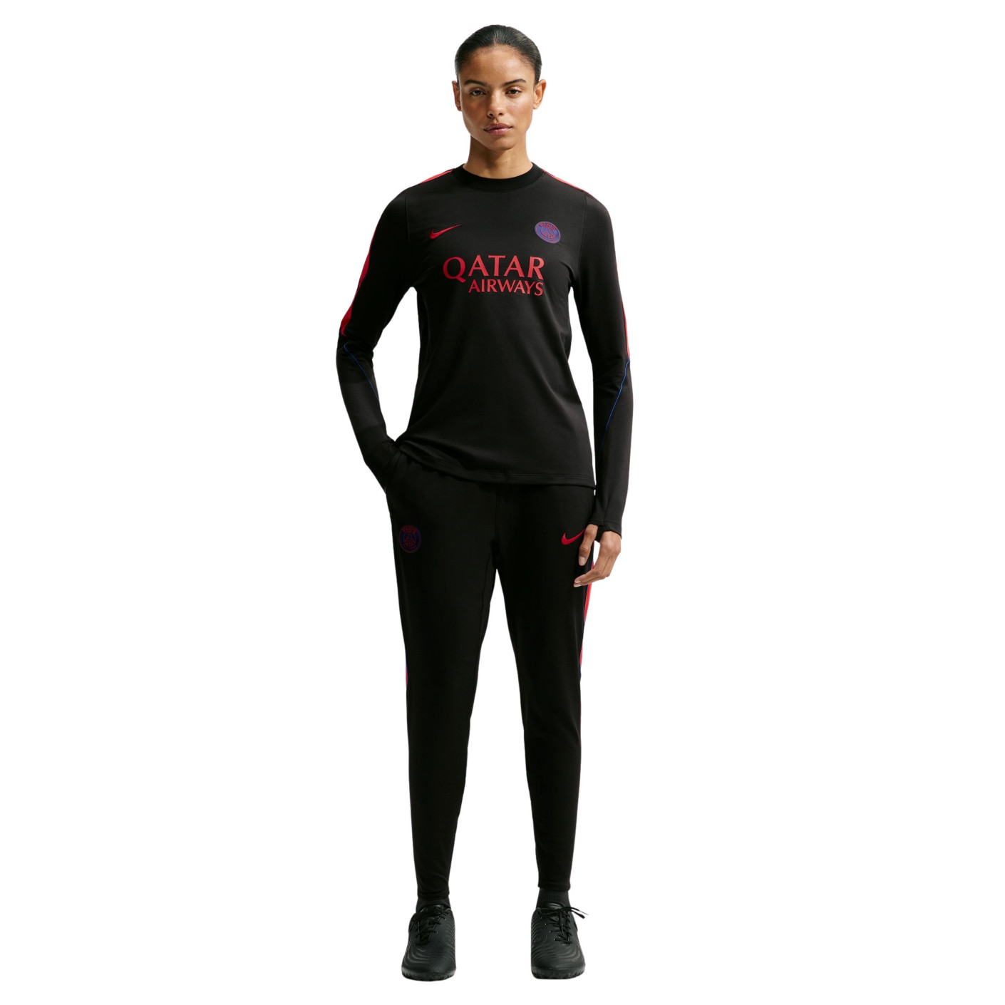 Nike Paris Saint-Germain Strike 1/4-Zip Tracksuit 2026-2027 Women's Black Blue Bright Red