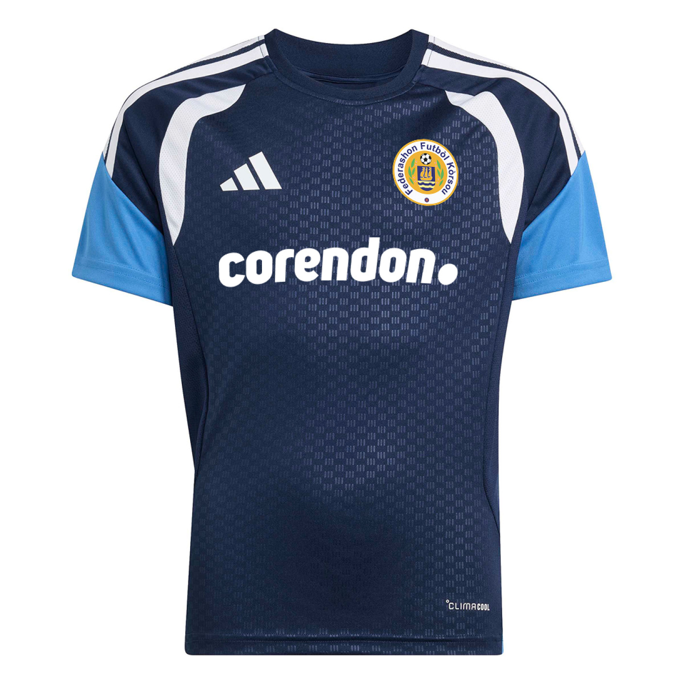 adidas FFK Curacao Trainingshirt 2026-2028 Sponsors Donkerblauw Kids