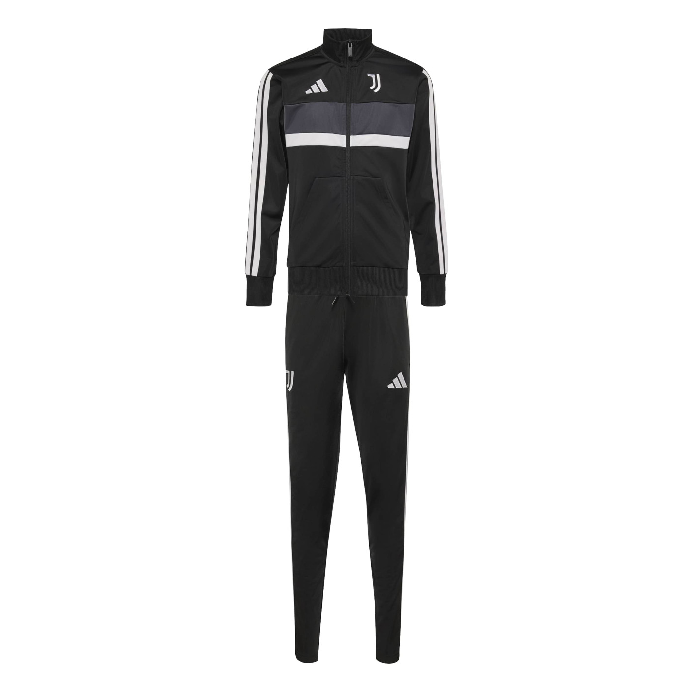 adidas Juventus Tracksuit 2026-2027 Kids Black White Grey