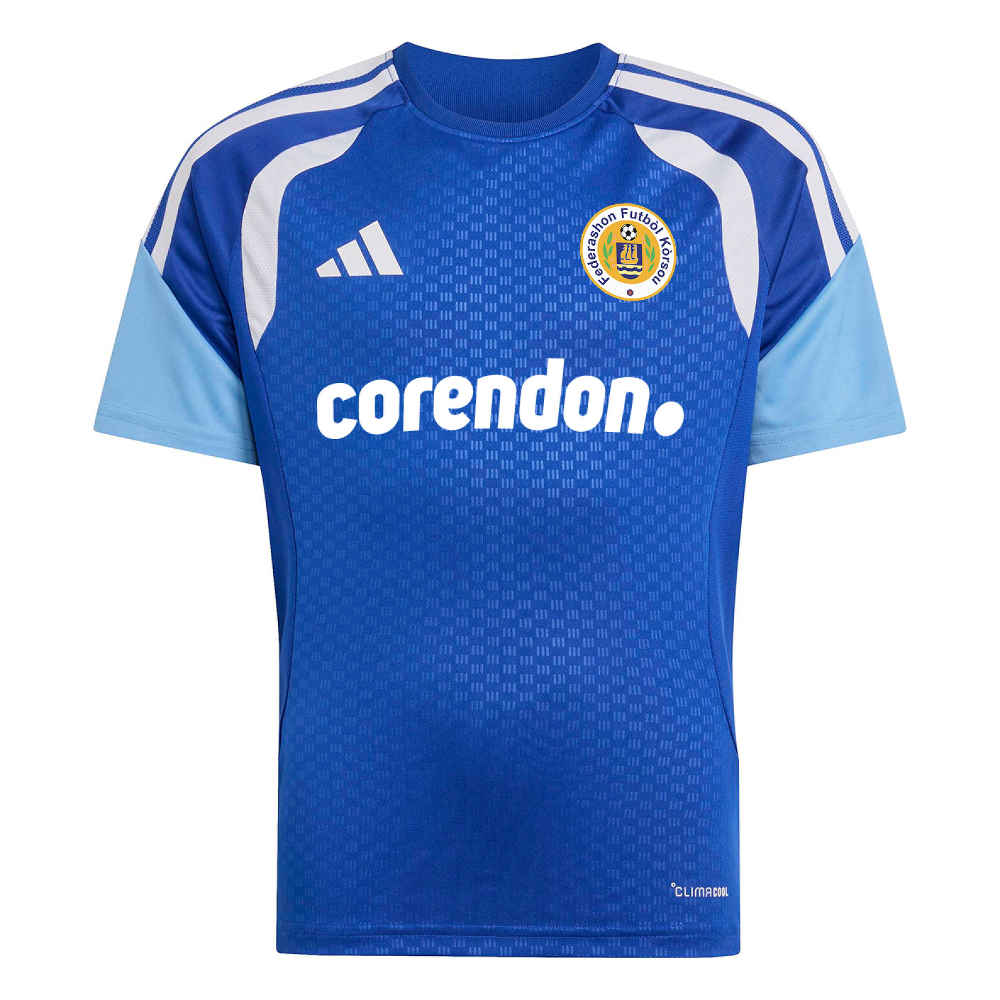 adidas FFK Curacao Trainingshirt 2026-2028 Sponsors Blauw Kids