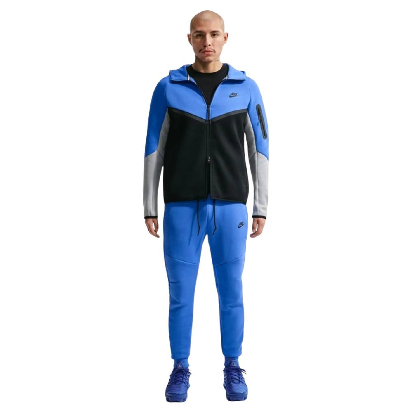 Nike Tech Fleece Sportswear Tracksuit Dark Blue Black Grey White