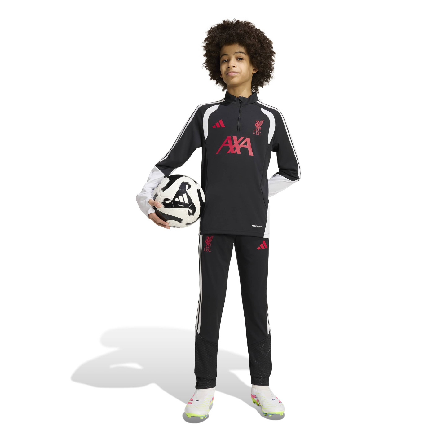 adidas Liverpool Trainingspak 1/4-Zip 2026-2027 Kids Zwart Grijs Wit Rood
