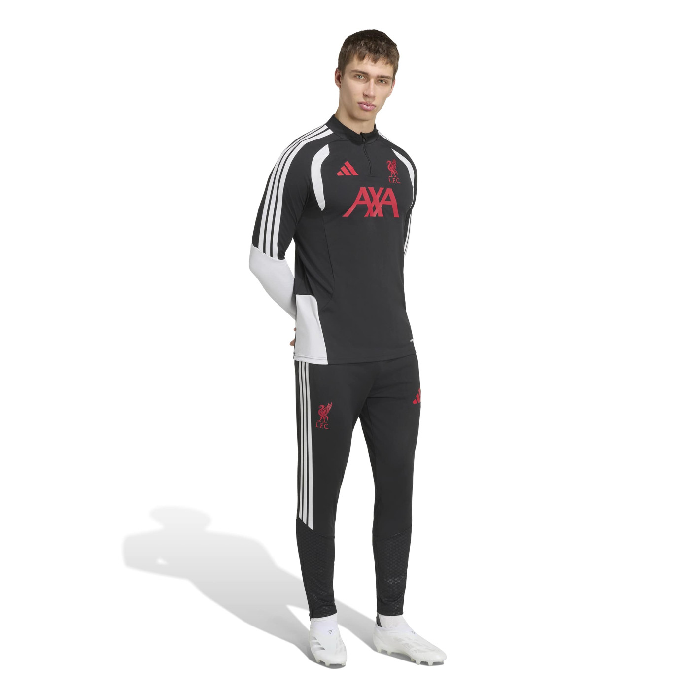 adidas Liverpool Trainingspak 1/4-Zip 2026-2027 Zwart Grijs Wit Rood