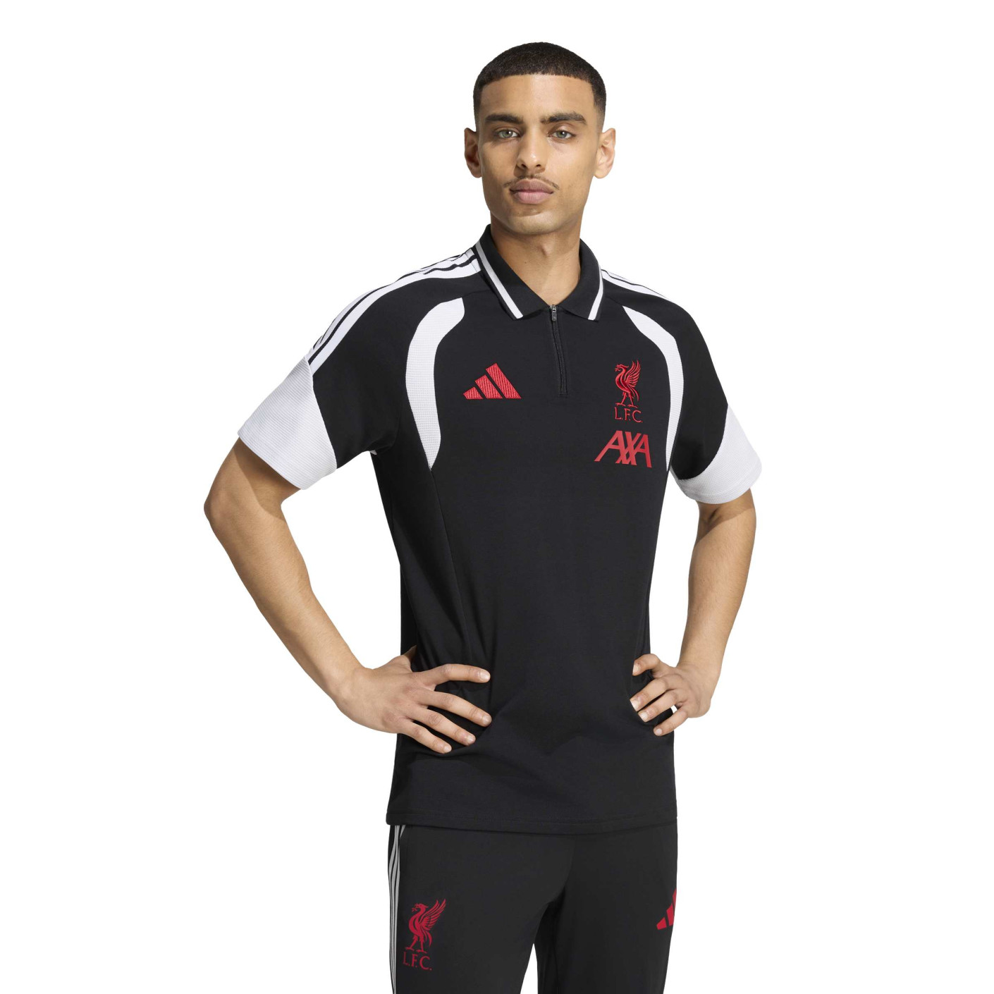 adidas Liverpool Polo 2026-2027 Black Grey White Red