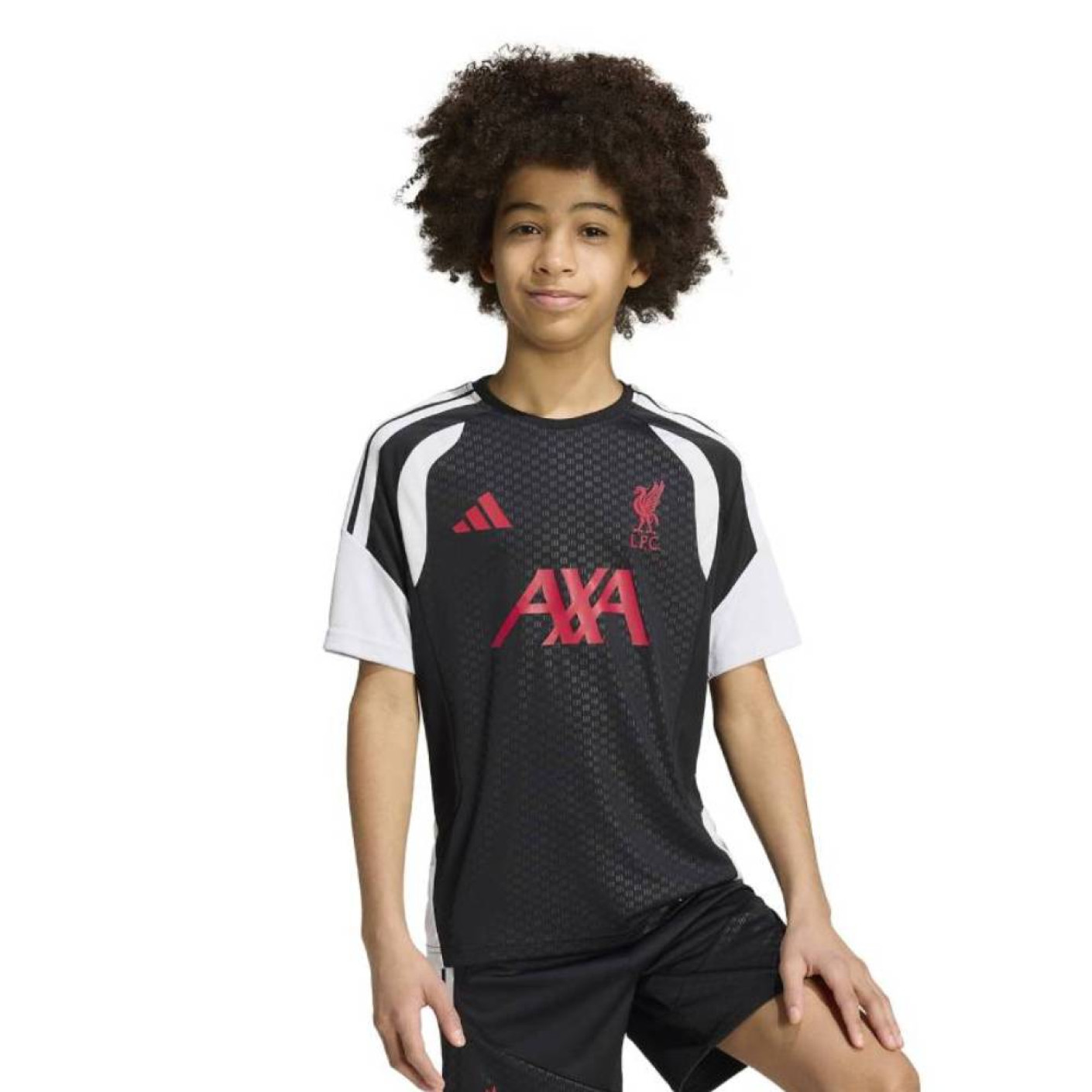 adidas Liverpool Trainingsshirt 2026-2027 Kids Zwart Grijs Wit Rood