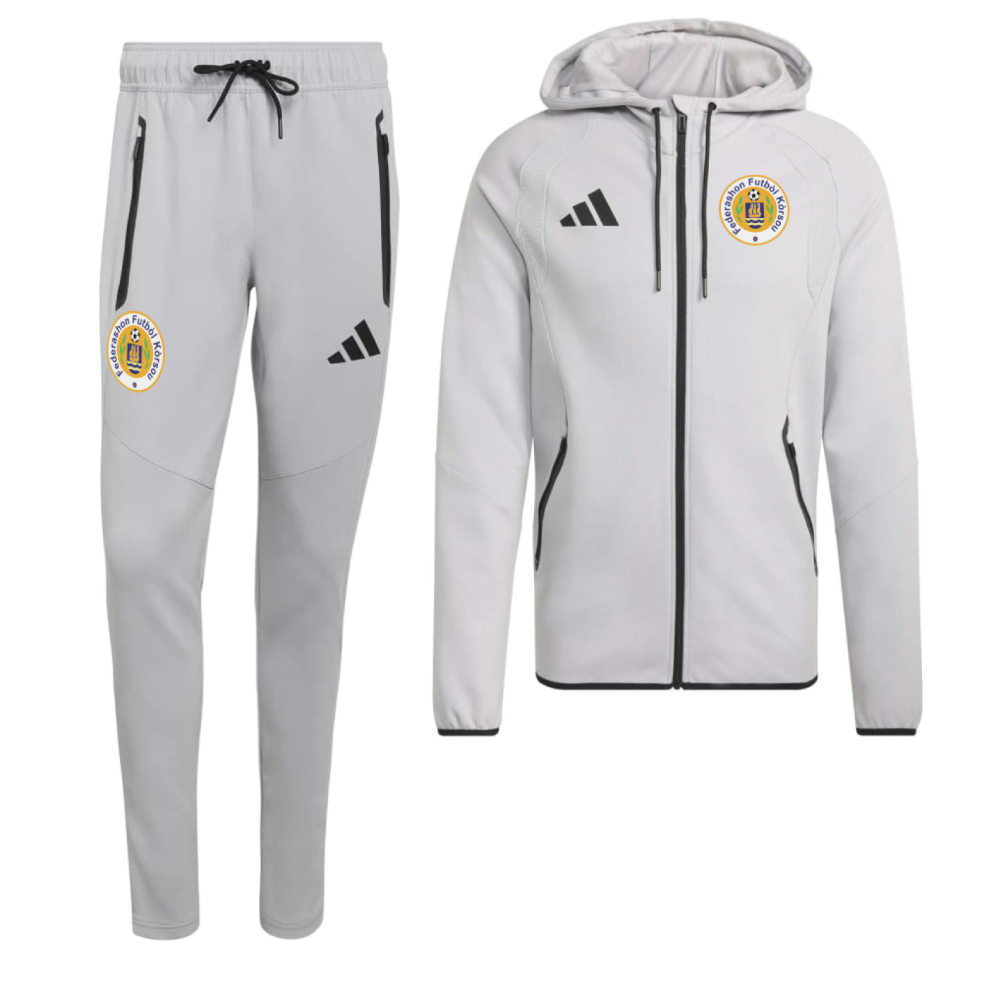 adidas FFK Curaçao Tiro Travel Jogging Suit 2026-2028 Grey