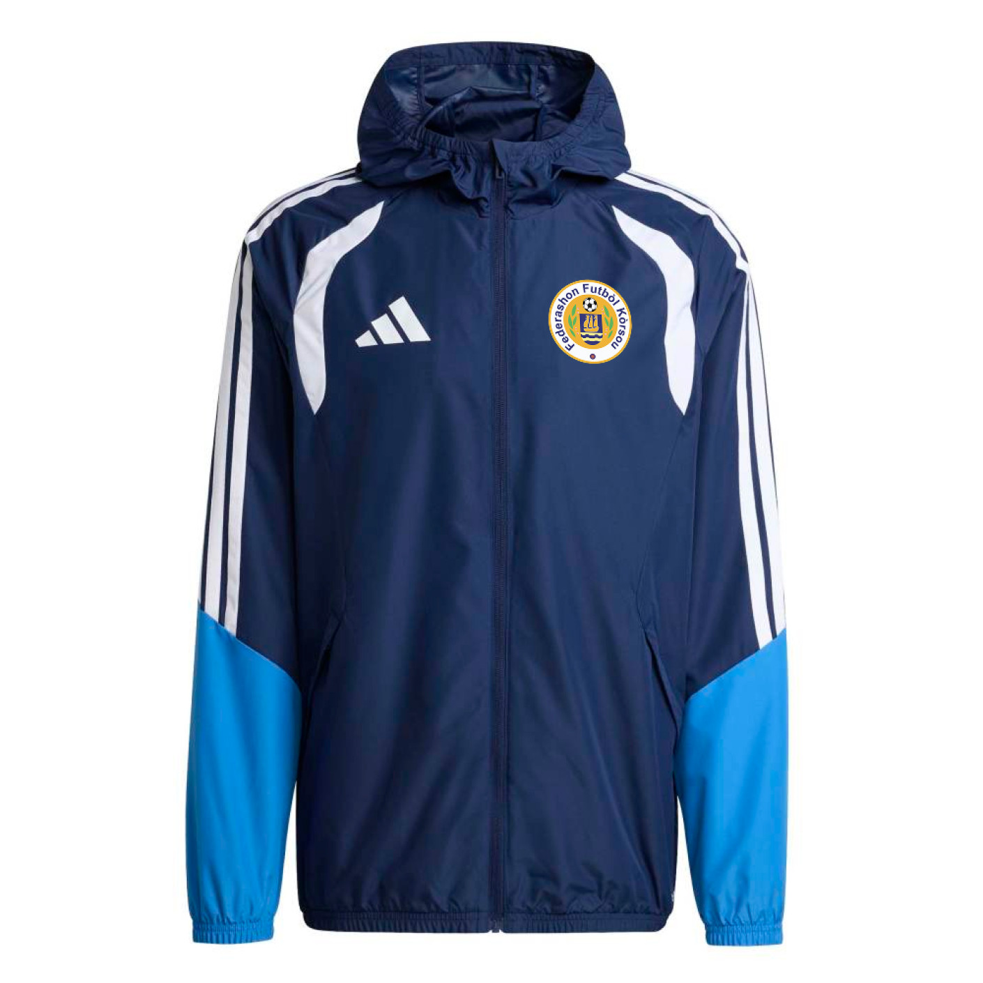 adidas FFK Curaçao Allweather Jack 2026-2028 Donkerblauw