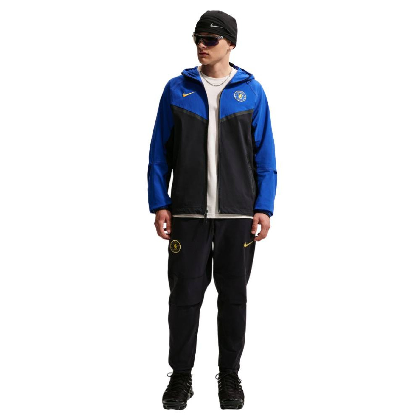 Nike Chelsea Tech Woven Tracksuit 2026-2027 Blue Dark Blue Golden Yellow