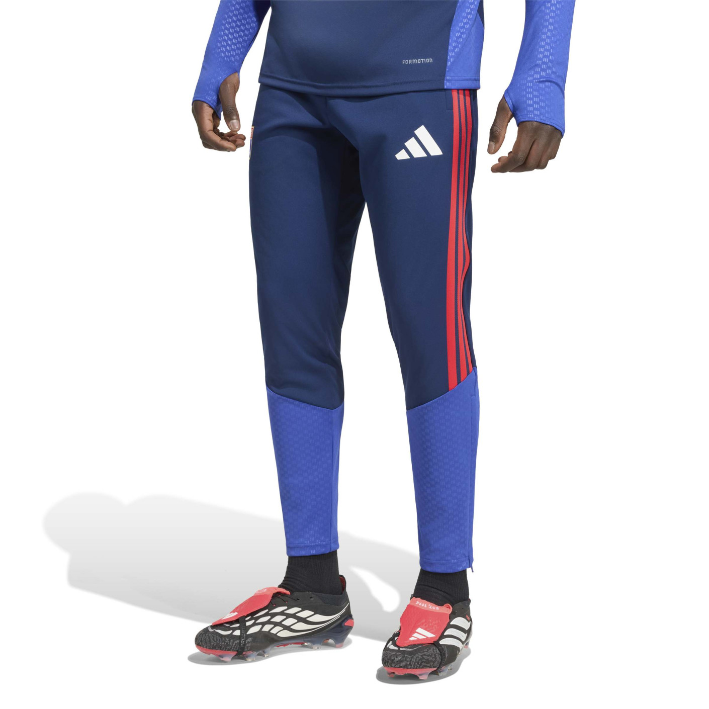 adidas Olympique Lyon Trainingsbroek 2026-2027 Donkerblauw Blauw Rood