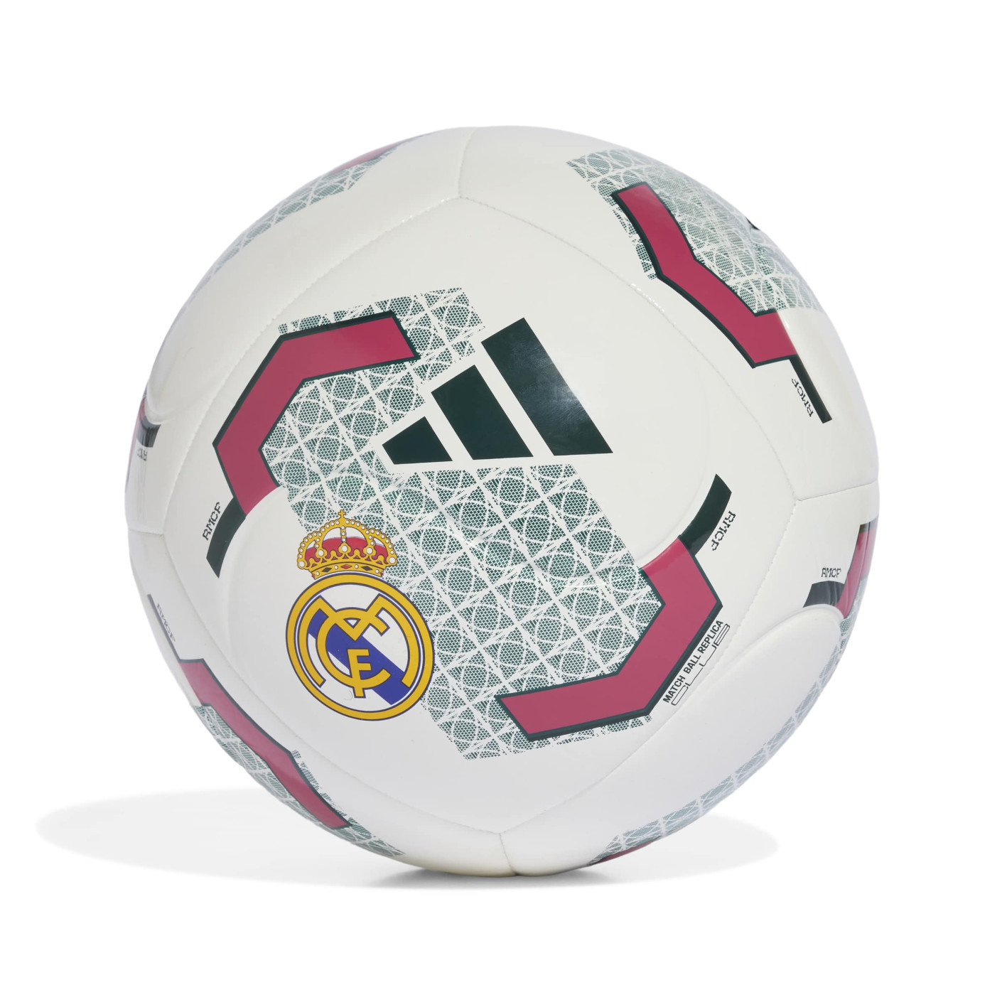 adidas Real Madrid Club Voetbal Maat 5 2026-2027 Wit Zwart Roze