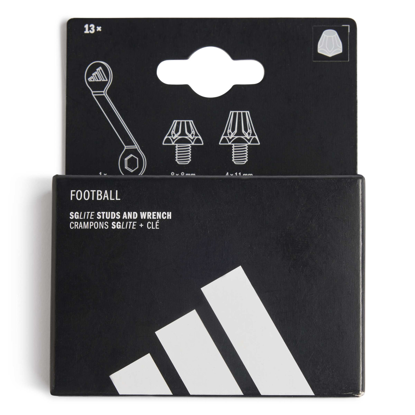 adidas SGLITE Studs with Key 8 x 8 MM & 4 x 11 MM Silver