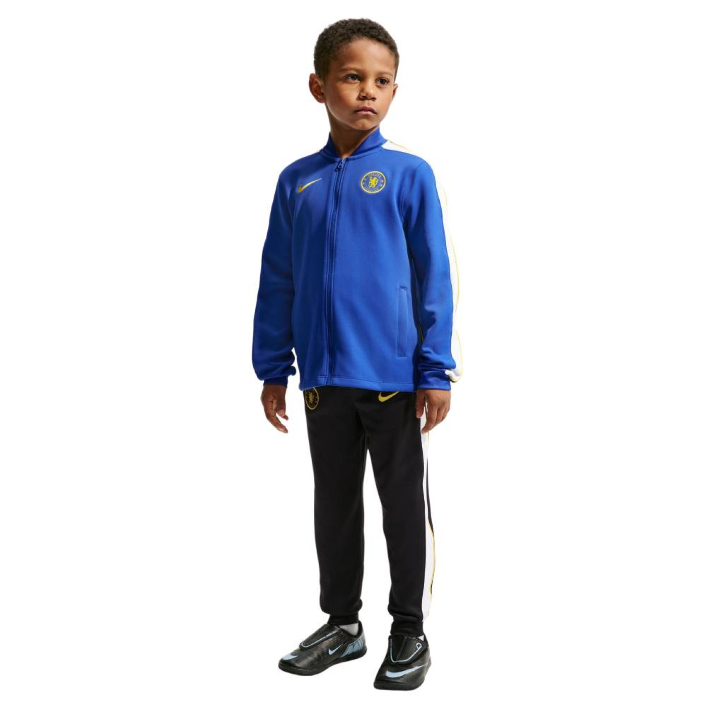 Nike Chelsea Strike Trainingspak 2026-2027 Kleuters/Kids Blauw Donkerblauw Goudgeel Wit