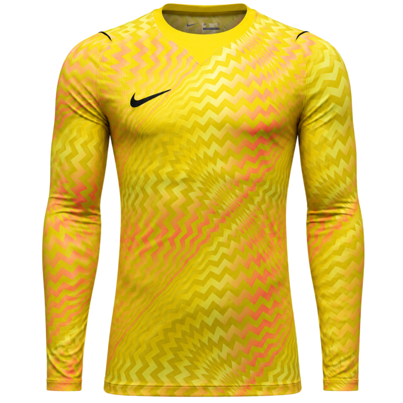 Nike Dri-FIT Gardien VI Keepersshirt Lange Mouwen Lichtgeel Zwart