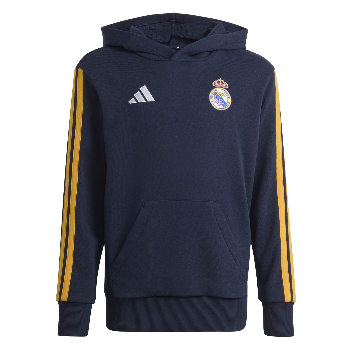 adidas Real Madrid DNA Hoodie 2026-2027 Kids Donkerblauw Oranje Wit