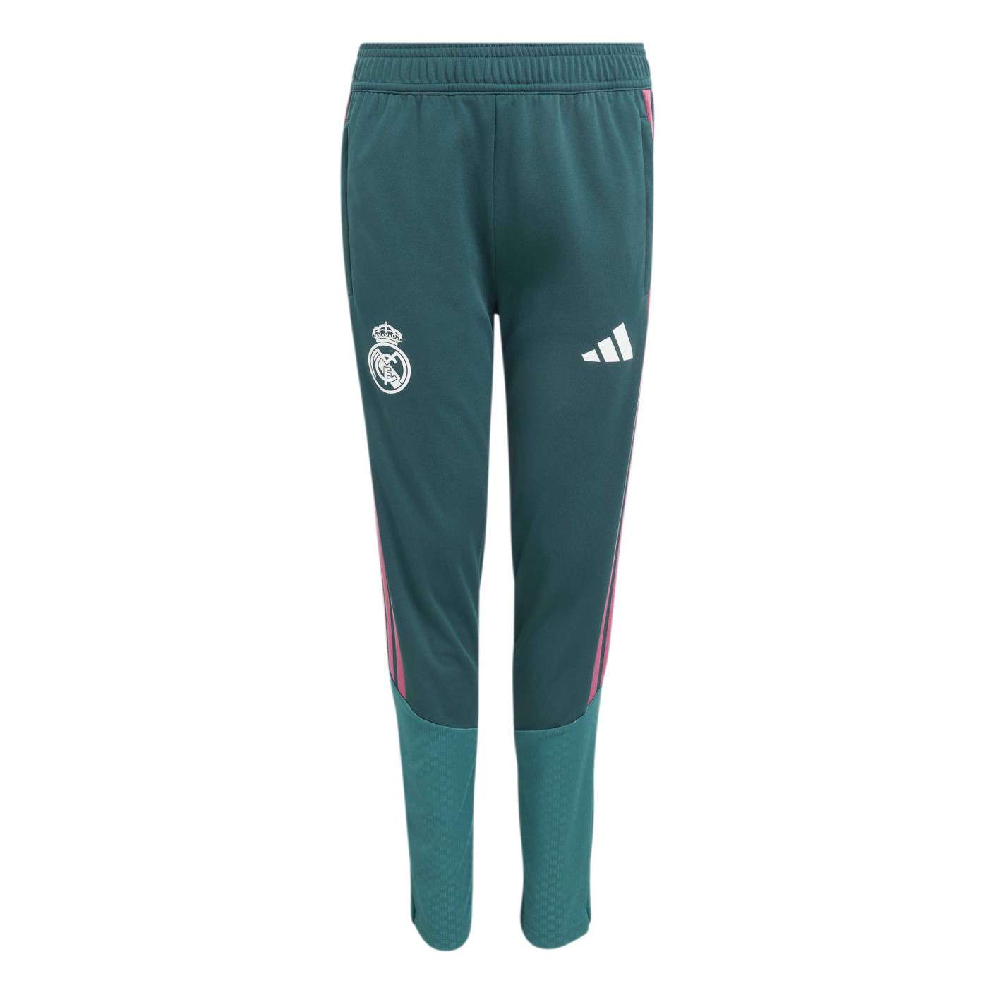 adidas Real Madrid Trainingsbroek 2026-2027 Kids Donkergroen Roze Wit