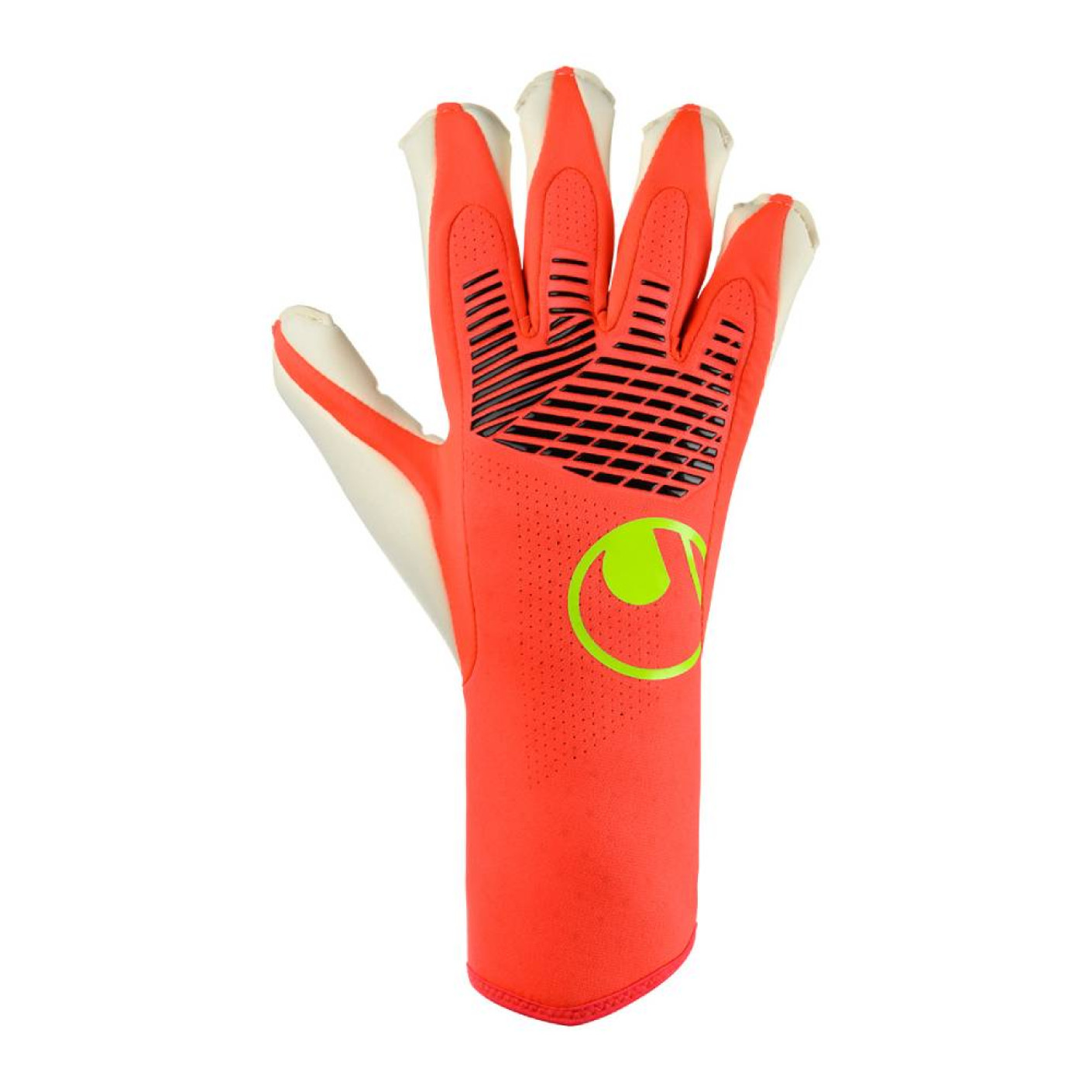 Uhlsport FM Absolutgrip Hybrid Goalkeeper Gloves Bright Red Black Bright Yellow