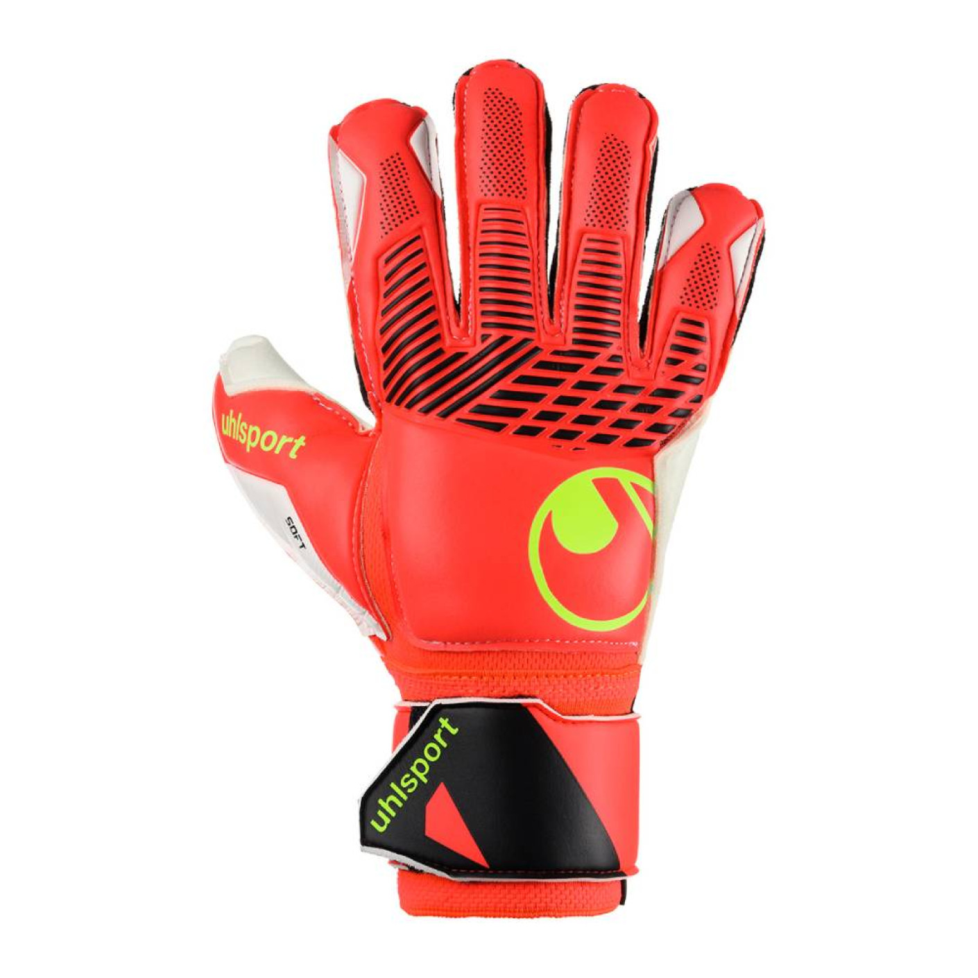 Uhlsport FM Soft Flex Frame Goalkeeper Gloves Bright Red Black Bright Yellow