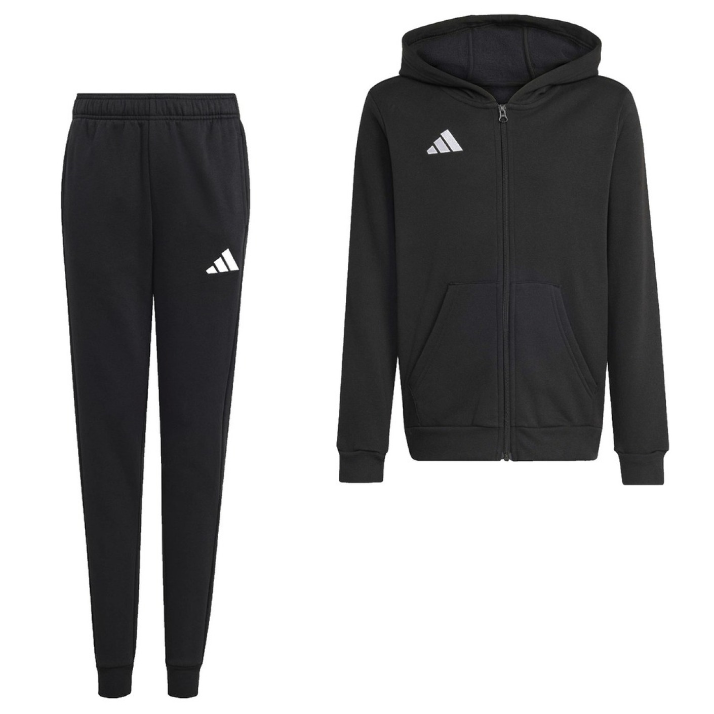 adidas Entrada 26 Joggingpak Full-Zip Vest Kids Zwart Wit
