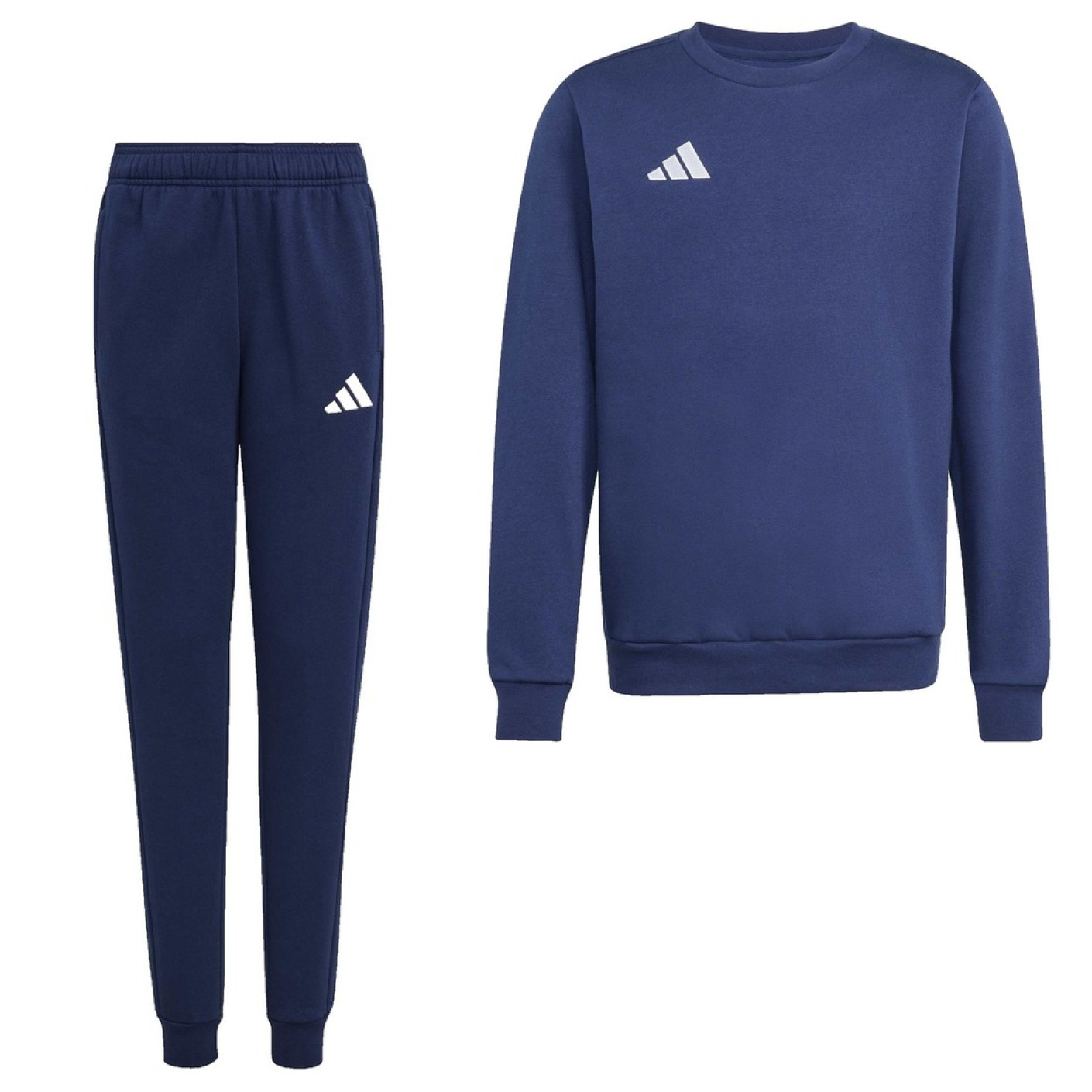 adidas Entrada 26 Crew Sweater Joggingpak Kids Donkerblauw Wit