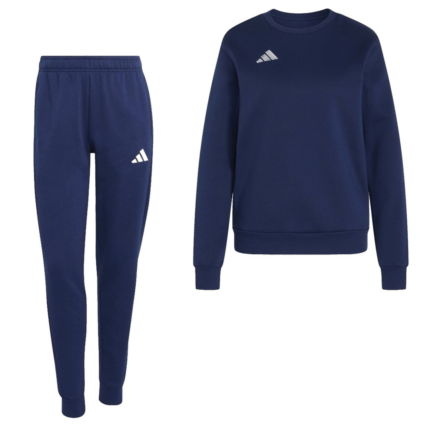 adidas Entrada 26 Crew Sweater Women's Jogging Suit Dark Blue White