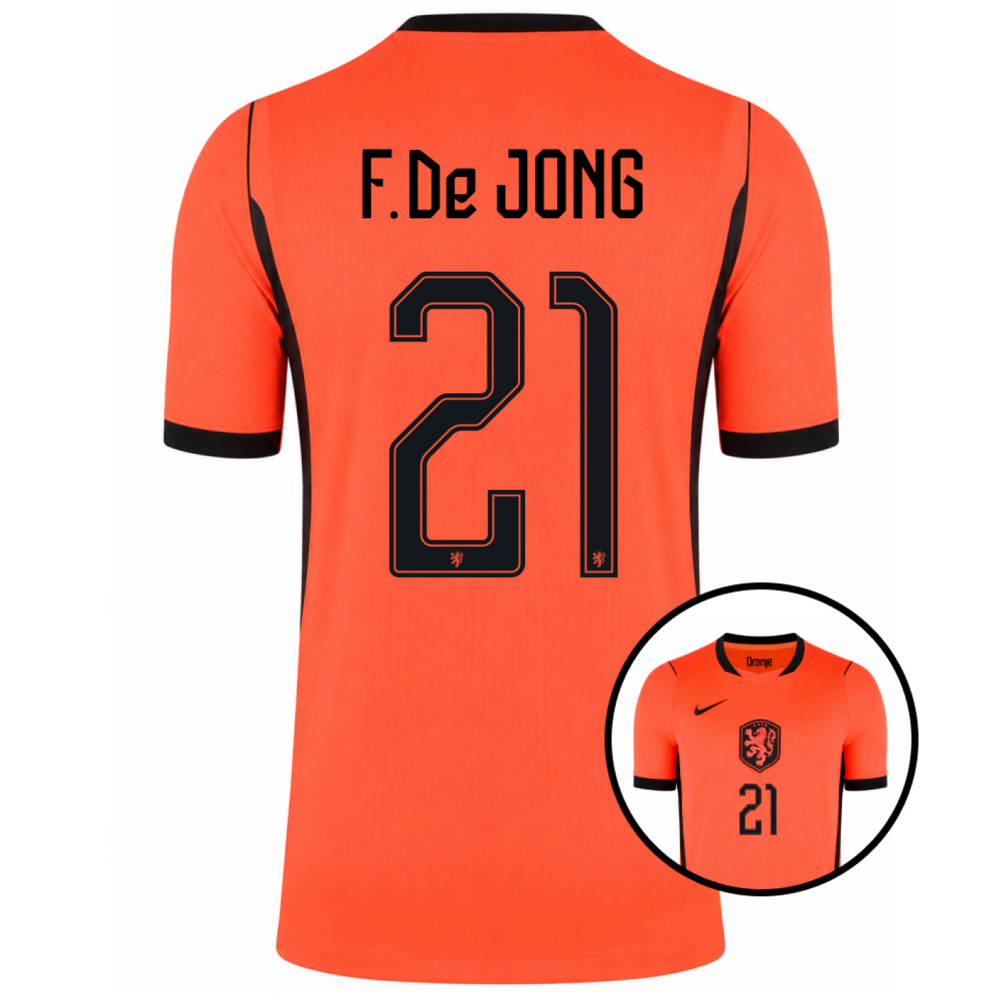 Nike Nederland F. De Jong 21 Thuisshirt 2026-2028