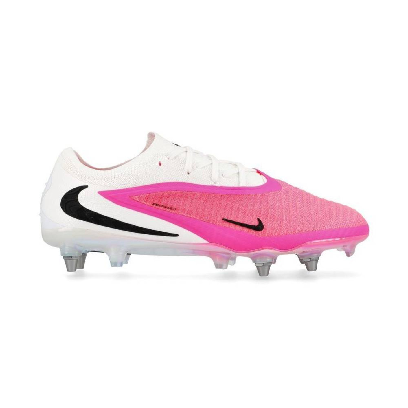 Nike Phantom 6 Low Elite IJzeren-Nop Voetbalschoenen (SG) Pro Player Wit Felroze Zwart