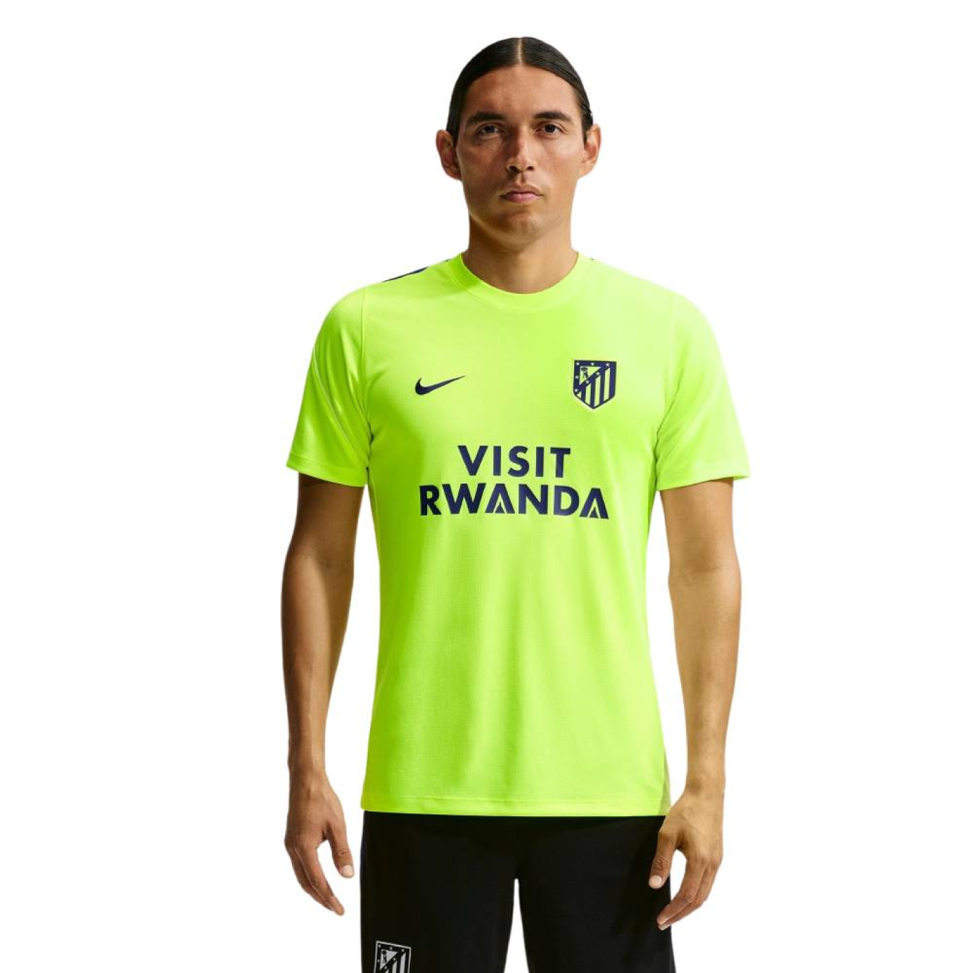 Nike Atletico Madrid Strike Training Shirt 2026-2027 Neon Green Dark Blue