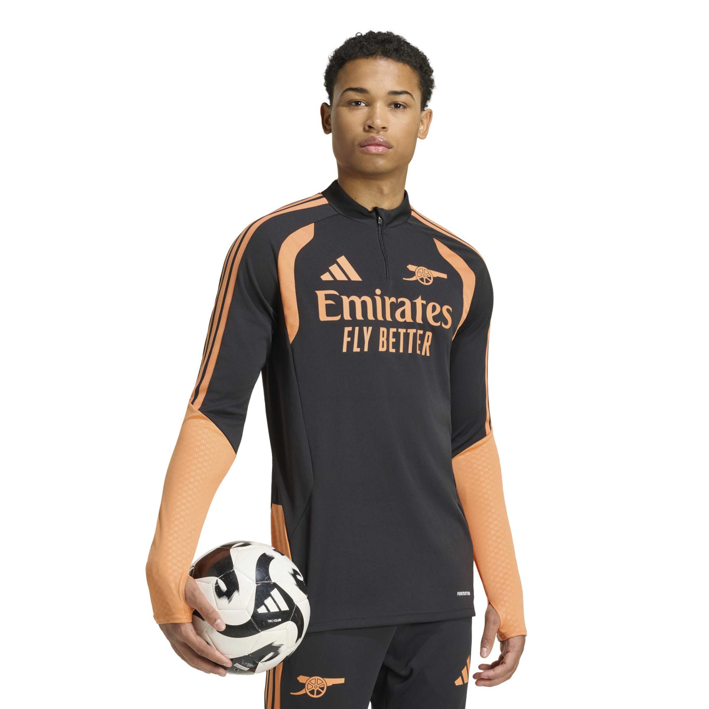 adidas Arsenal Trainingstrui 1/4-Zip 2026-2027 Zwart Oranje
