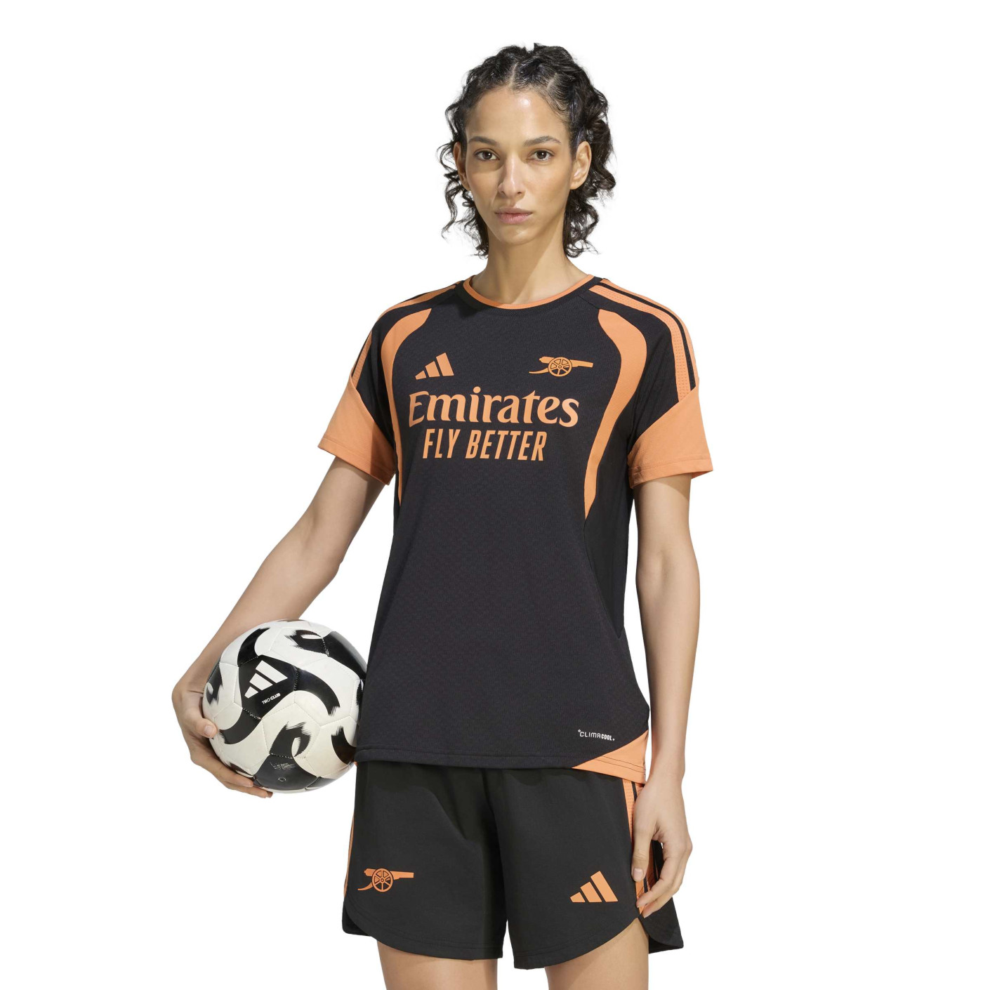 adidas Arsenal Training Shirt 2026-2027 Women Black Orange