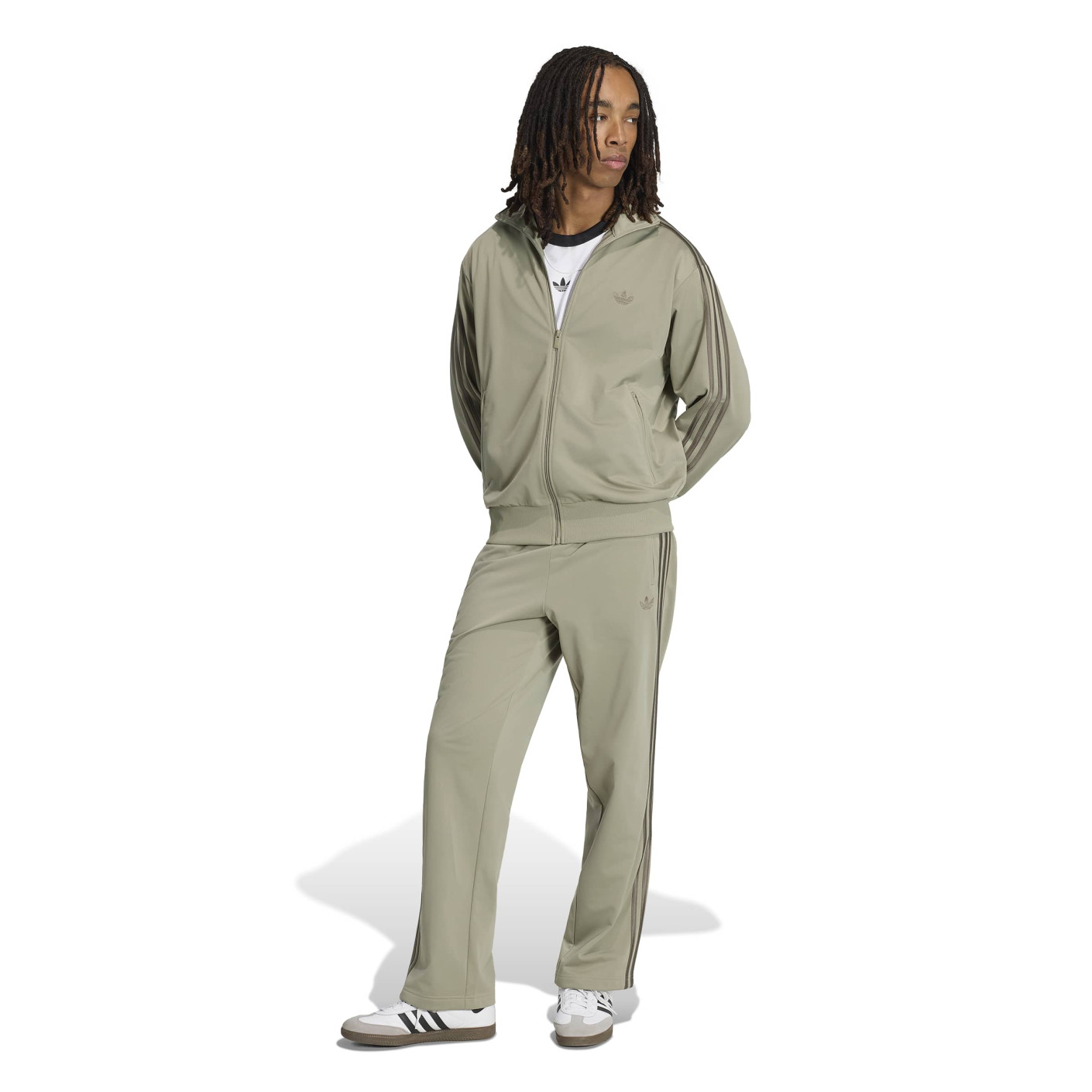 adidas Firebird Tracksuit Green Dark Grey