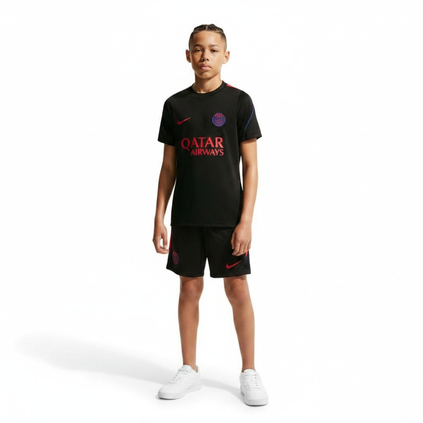 Nike Paris Saint-Germain Strike Training Set 2026-2027 Kids Black Bright Red Dark Blue
