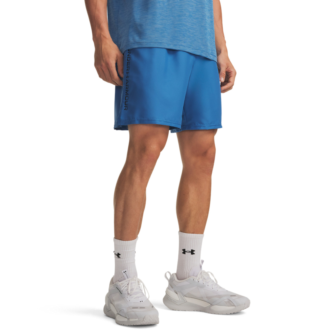 Under Armour Tech Woven Wordmark Trainingsbroekje Grijsblauw Zwart