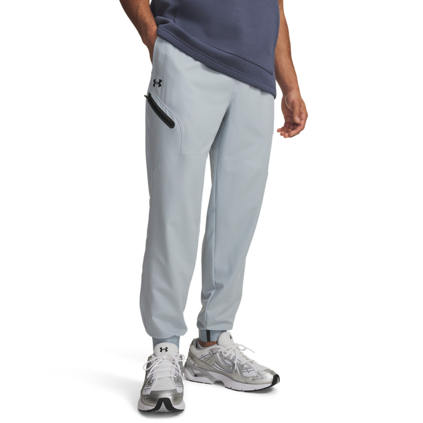 Under Armour Unstoppable Woven Trainingsbroek Lichtgrijs Zwart