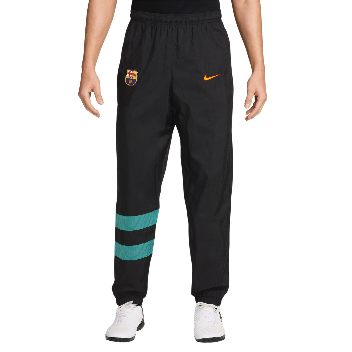 Nike FC Barcelona Repel Woven Training pants 1996 Black Light Green Golden Yellow